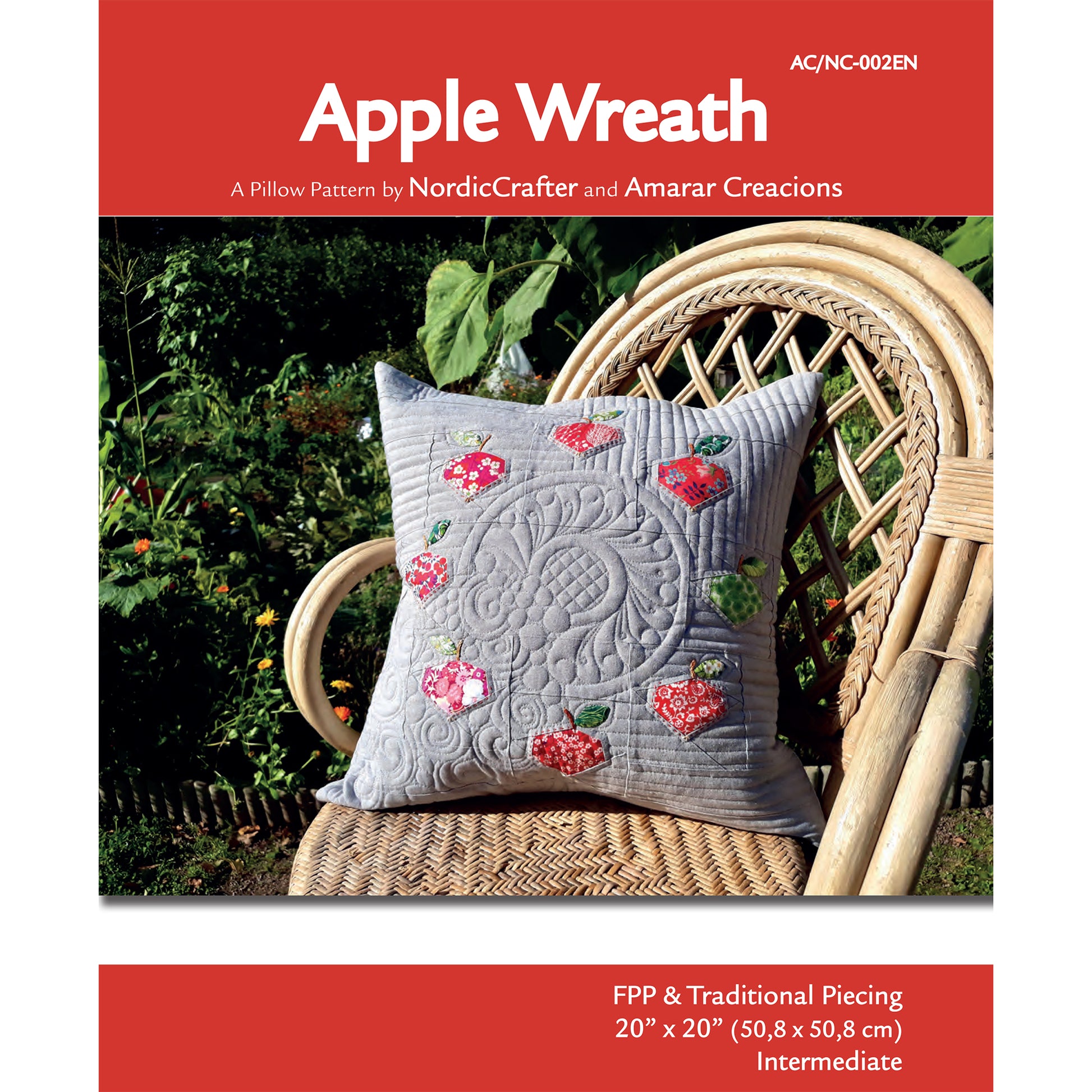 Cover image of pattern for Apple Wreath Pillow.