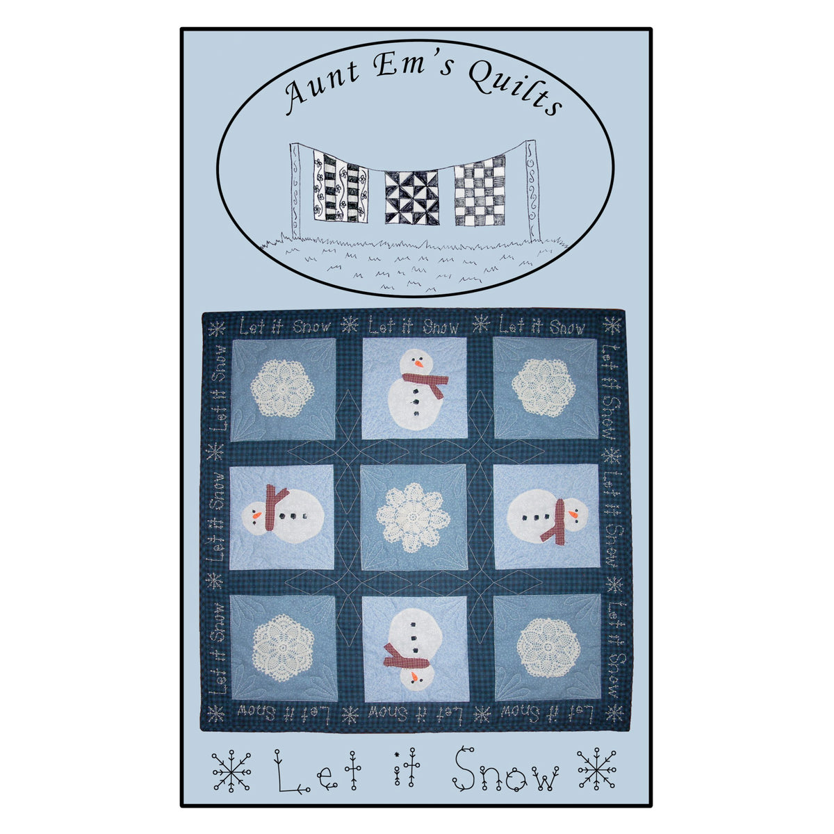 Let It Snow Quilt Pattern AEQ-09 - Paper Pattern