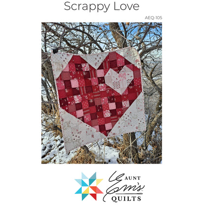Scrappy Love Quilt Pattern AEQ-105 - Paper Pattern