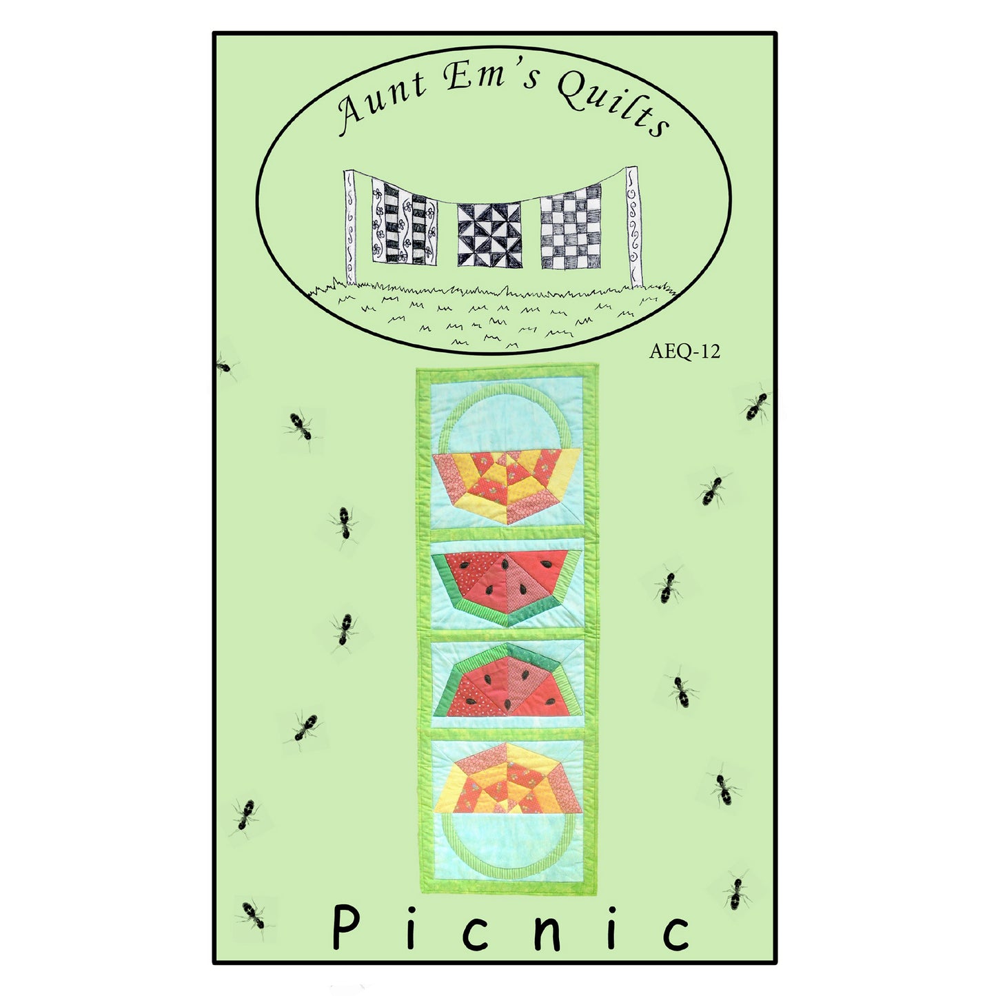 Cover image of pattern for Picnic table runner.
