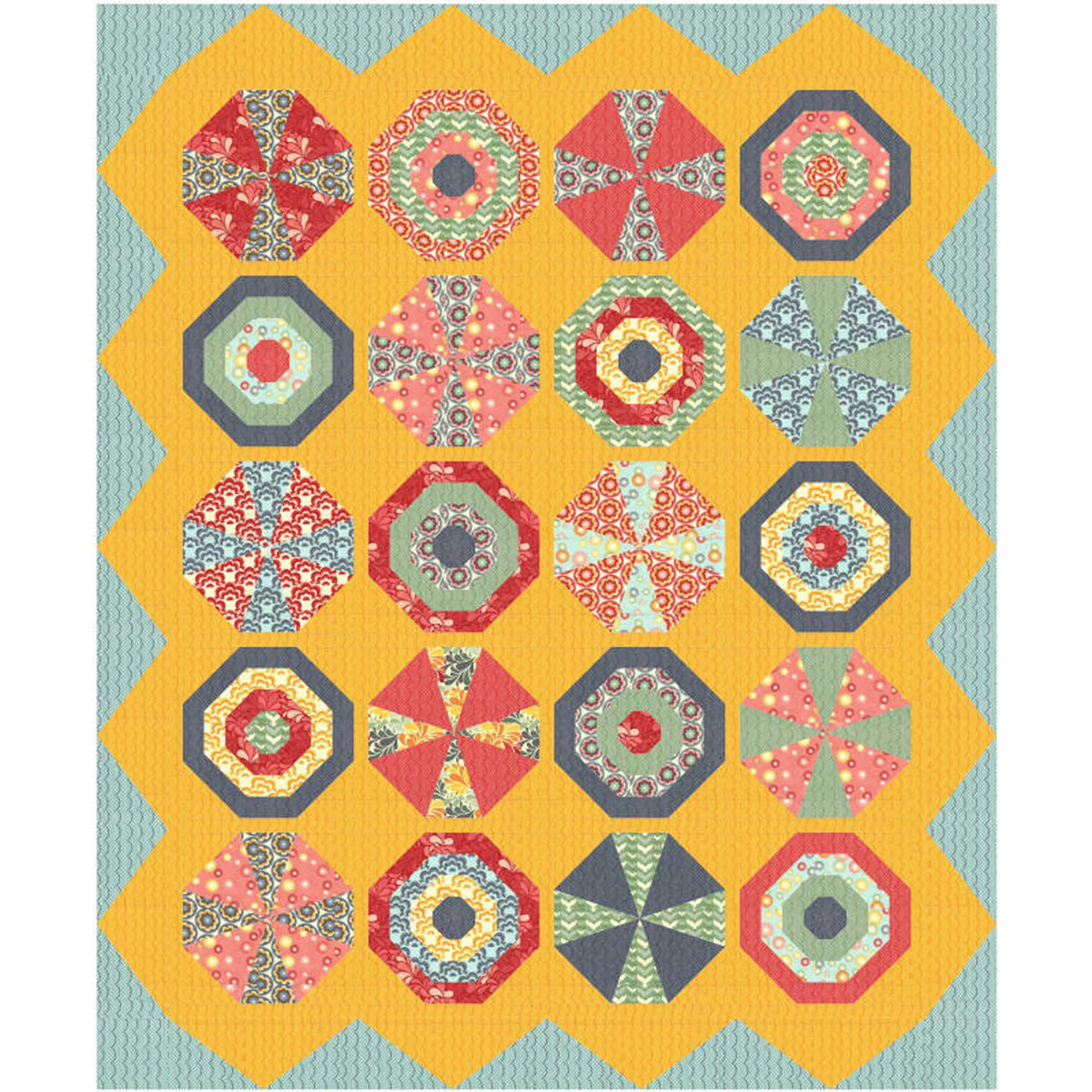 Beach Balls & Umbrellas Quilt Pattern AEQ-24 - Paper Pattern