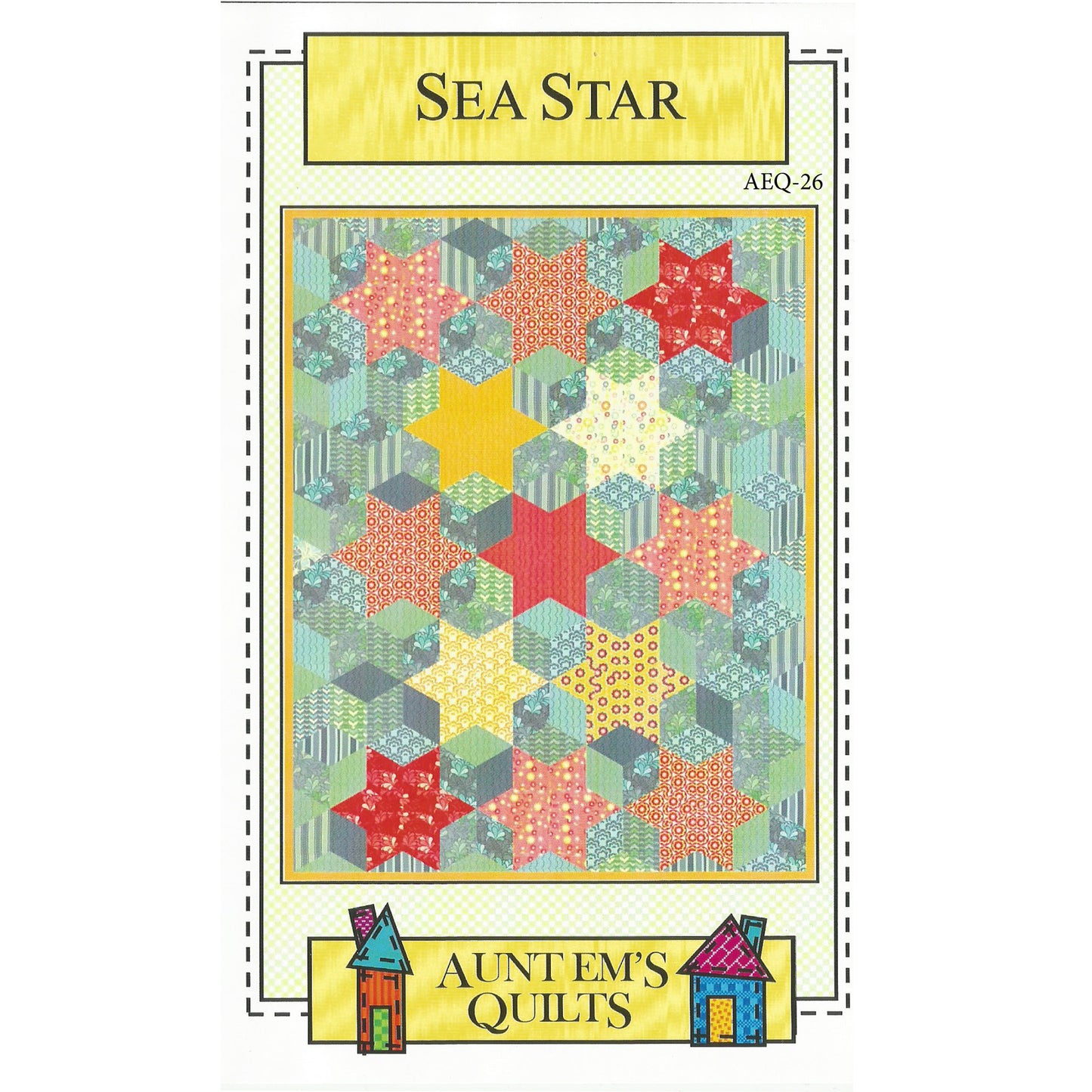 Cover image of pattern for Sea Star Quilt.