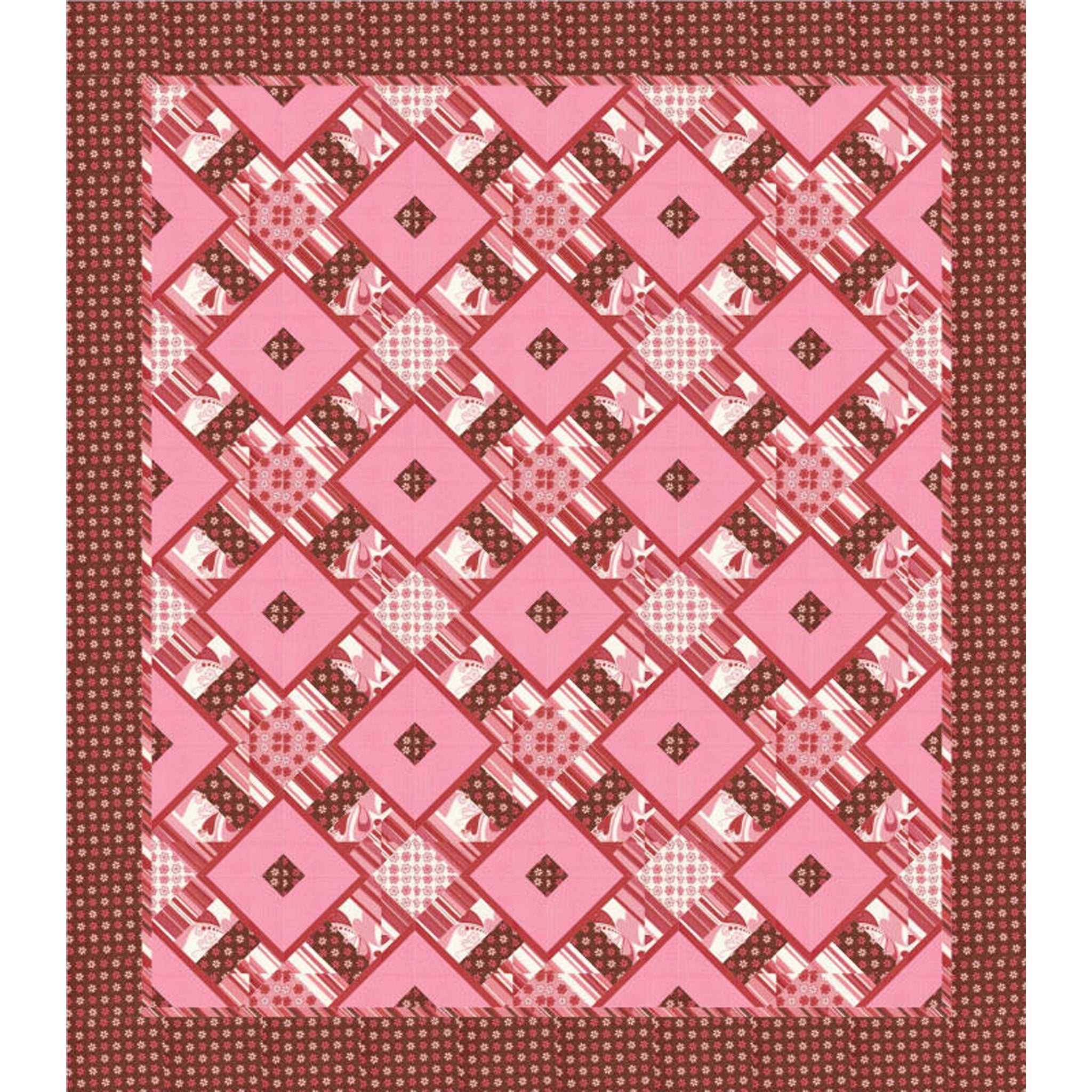 Chocolate Cherry Kiss Quilt AEQ-28e - Downloadable Pattern – QuiltWoman.com