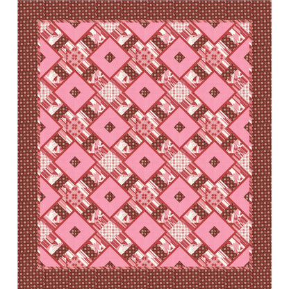 Chocolate Cherry Kiss Quilt AEQ-28e - Downloadable Pattern