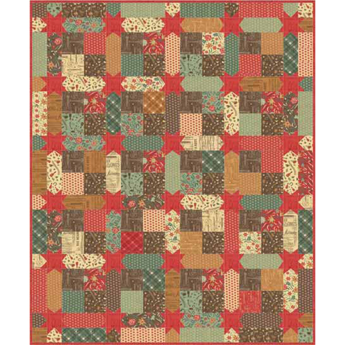 Honky Tonk Quilt Pattern AEQ-41 - Paper Pattern