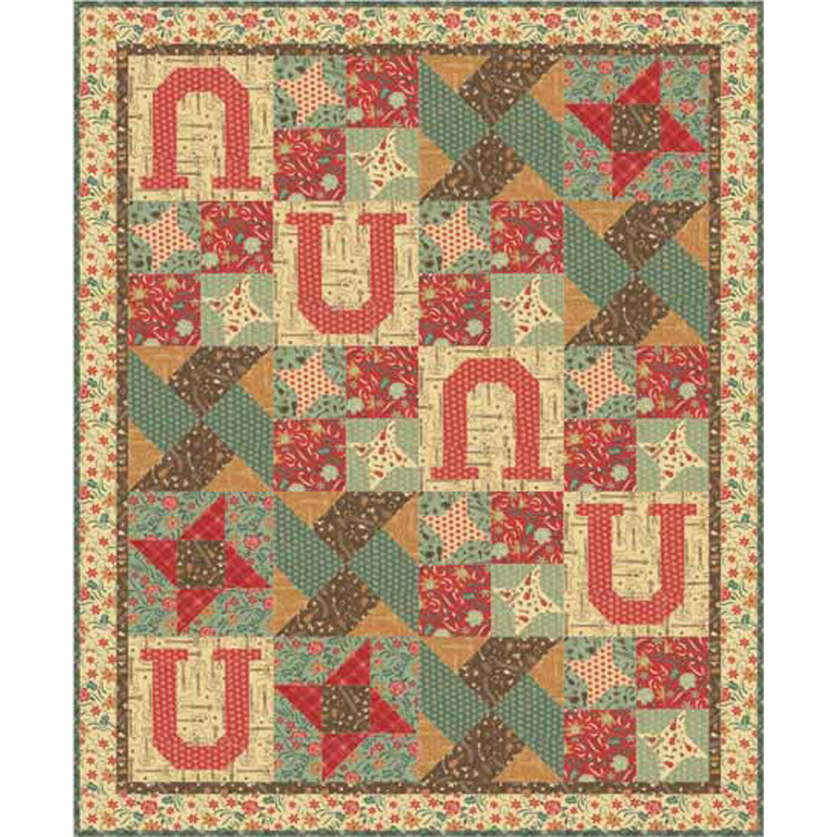 Lucky Star Quilt Pattern AEQ-42 - Paper Pattern