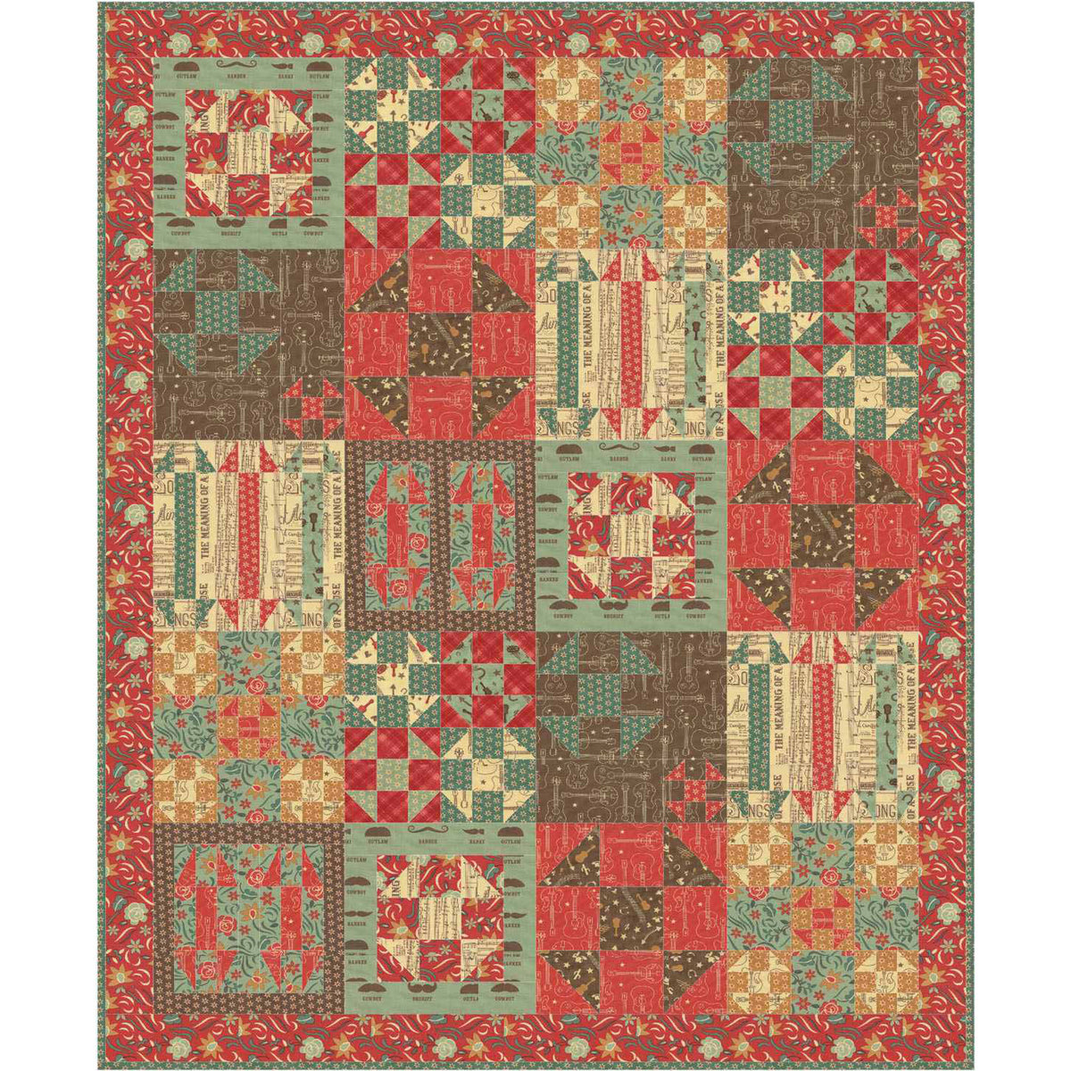 Ho Down Quilt AEQ-43e - Downloadable Pattern