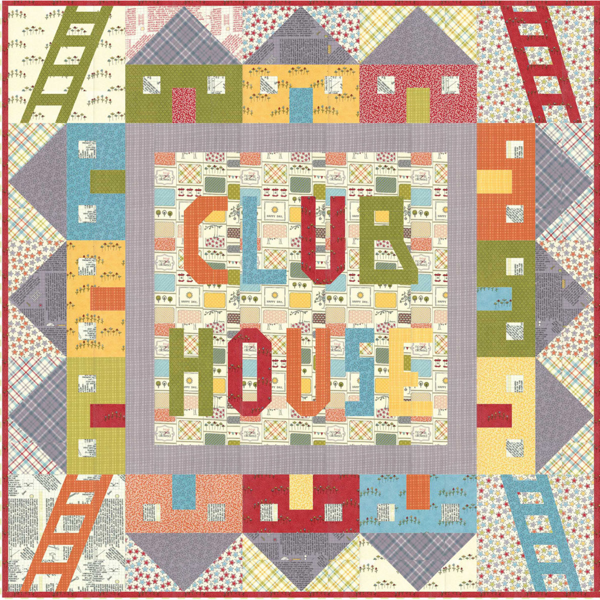 Club House Quilt AEQ-58e - Downloadable Pattern