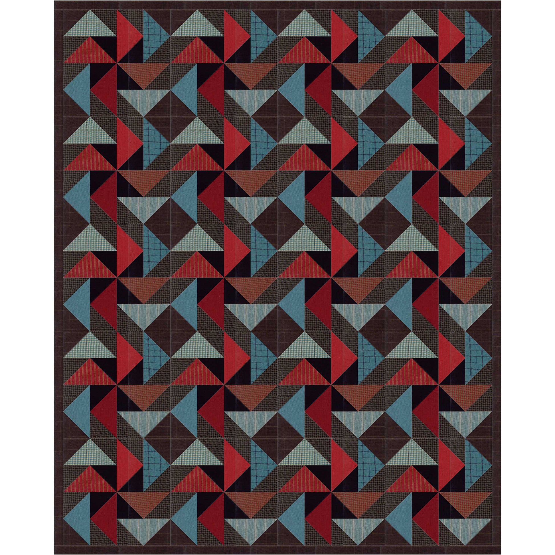 Fun quilt features flying geese in a circle creating fun effects including a friendship star in the middle of each block.