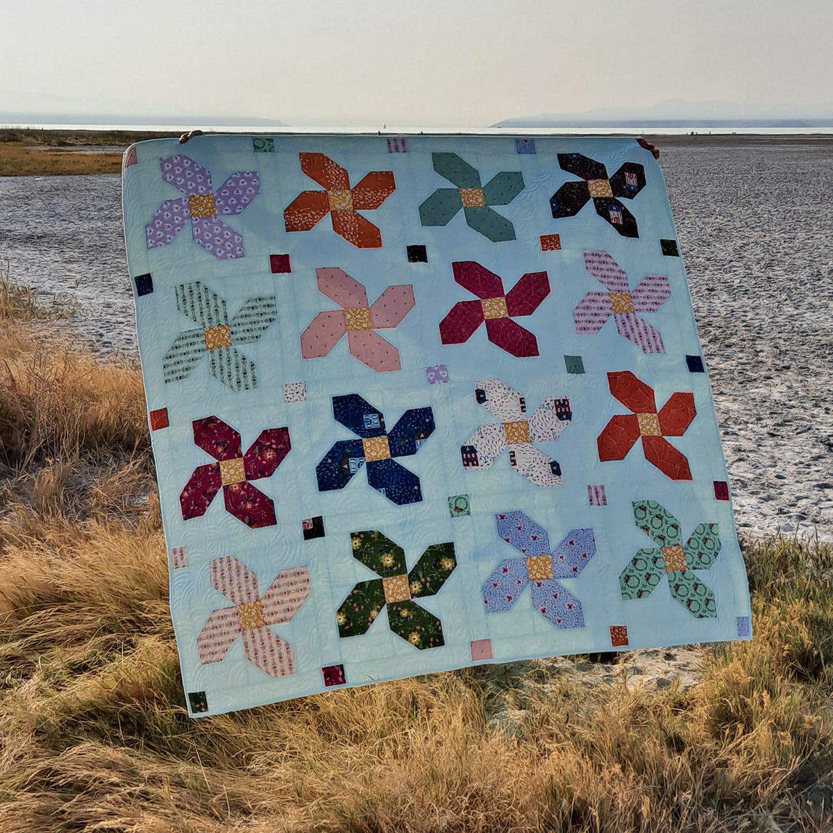 Posey Parade Quilt AEQ-63e - Downloadable Pattern