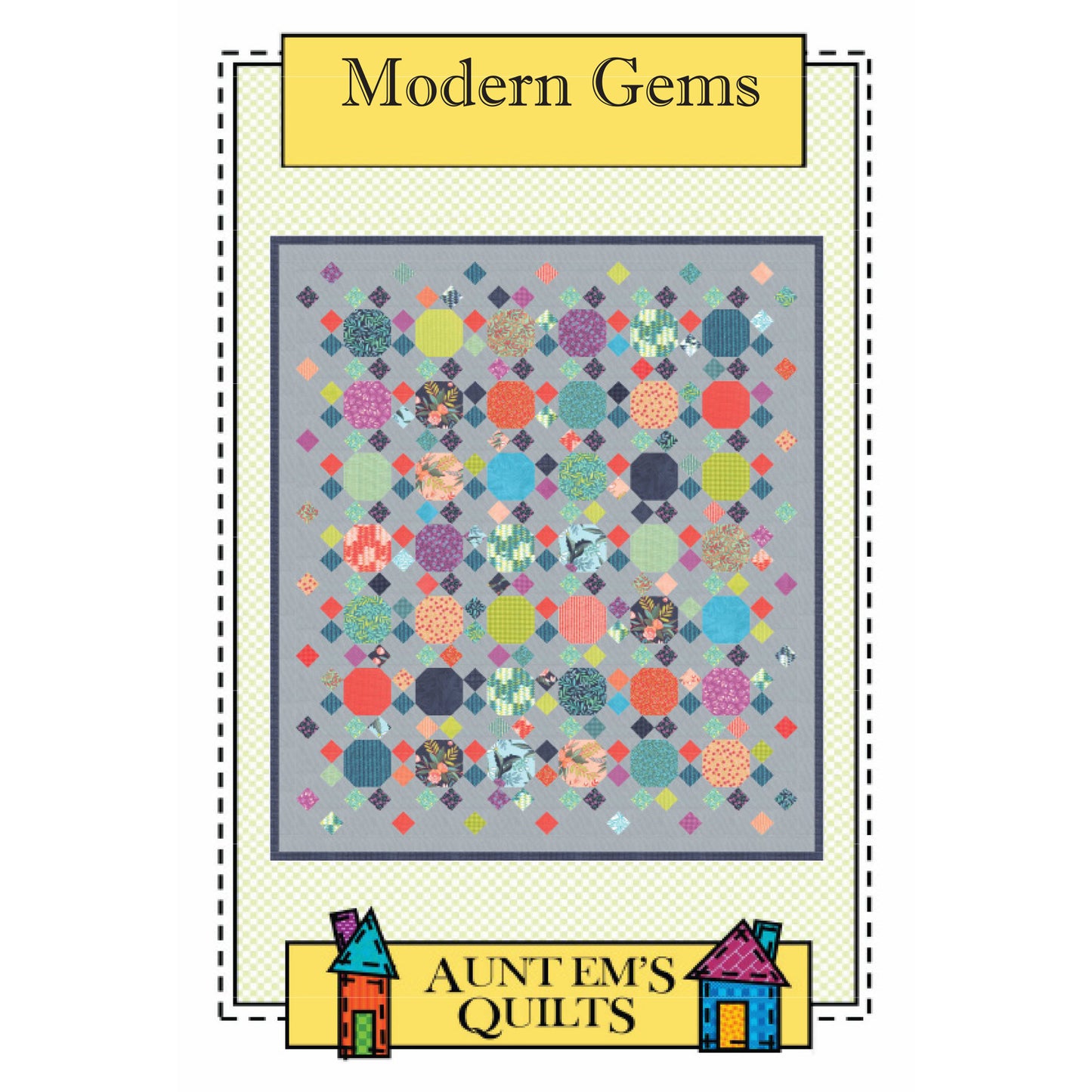 Modern Gems Quilt Pattern AEQ-64 - Paper Pattern