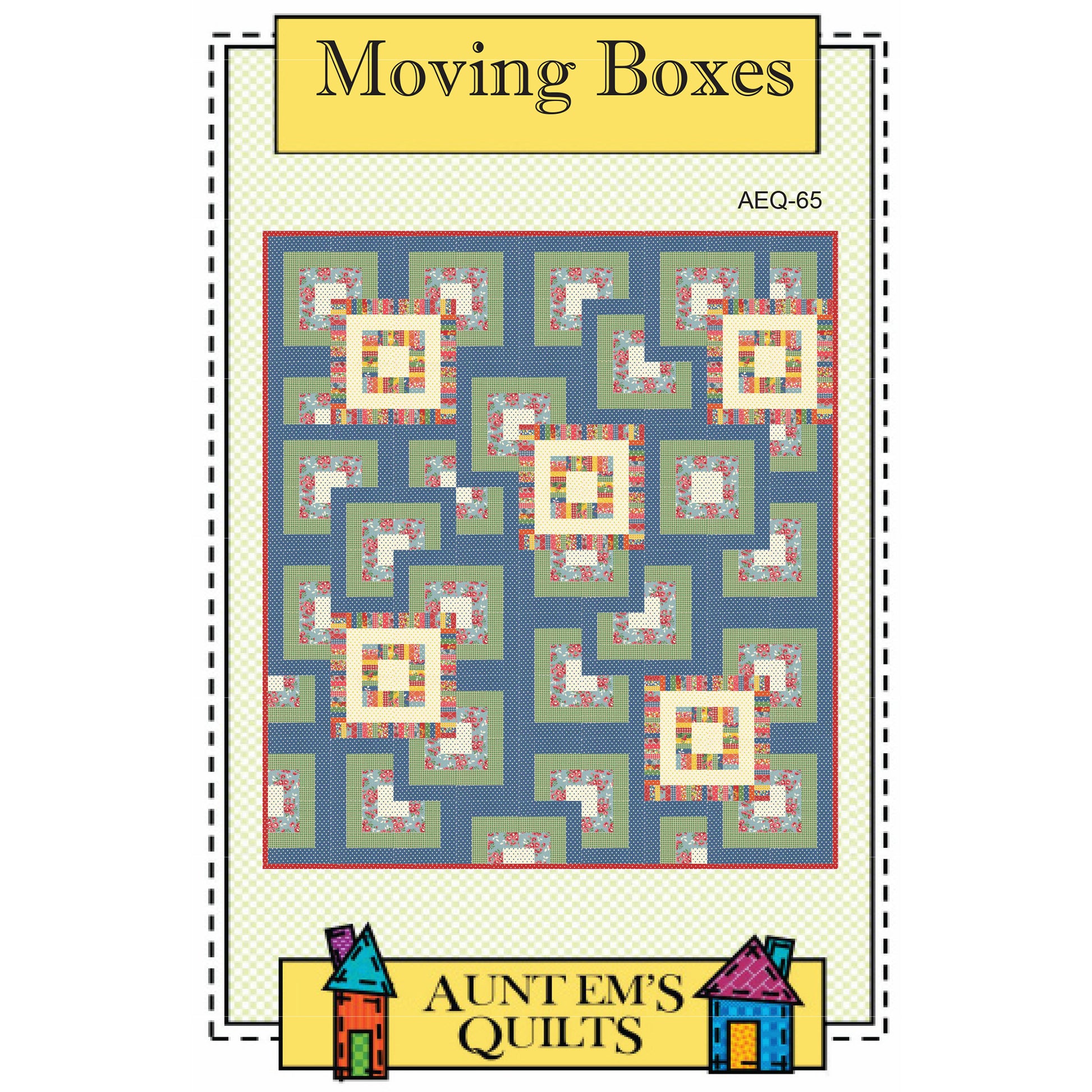 Cover image of pattern for Moving Boxes quilt.
