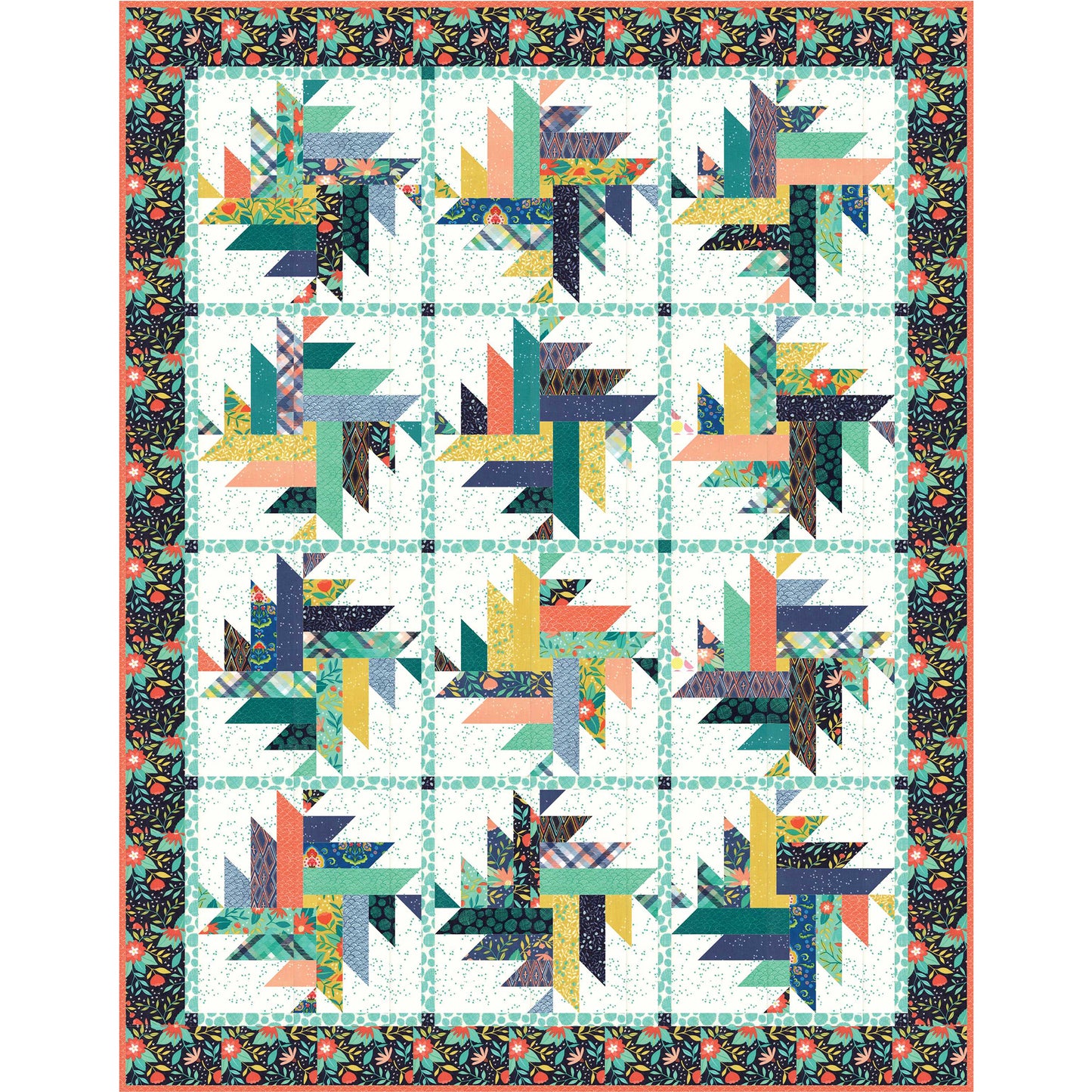 Dahlia Quilt AEQ-70e - Downloadable Pattern