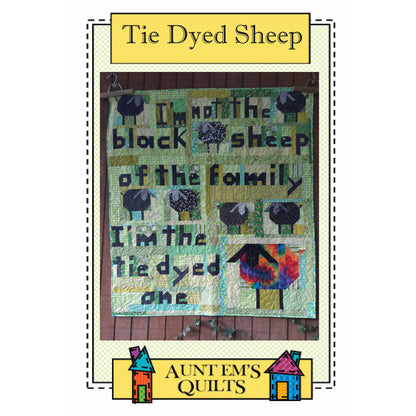 Tie Dyed Sheep Quilt AEQ-82e - Downloadable Pattern