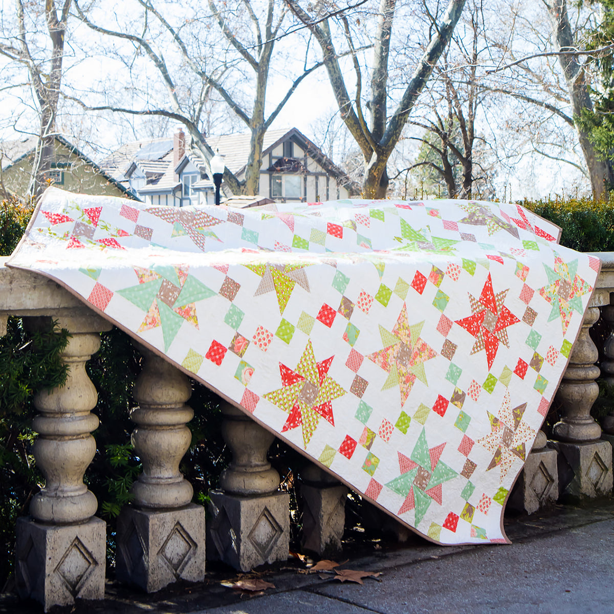 Twisted Star Quilt Pattern AEQ-99w - Wholesale Product