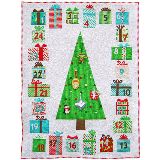 Advent Calendar Wall Hanging Quilt AQ-108e - Downloadable Pattern