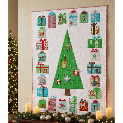 Advent Calendar Wall Hanging Quilt AQ-108e - Downloadable Pattern