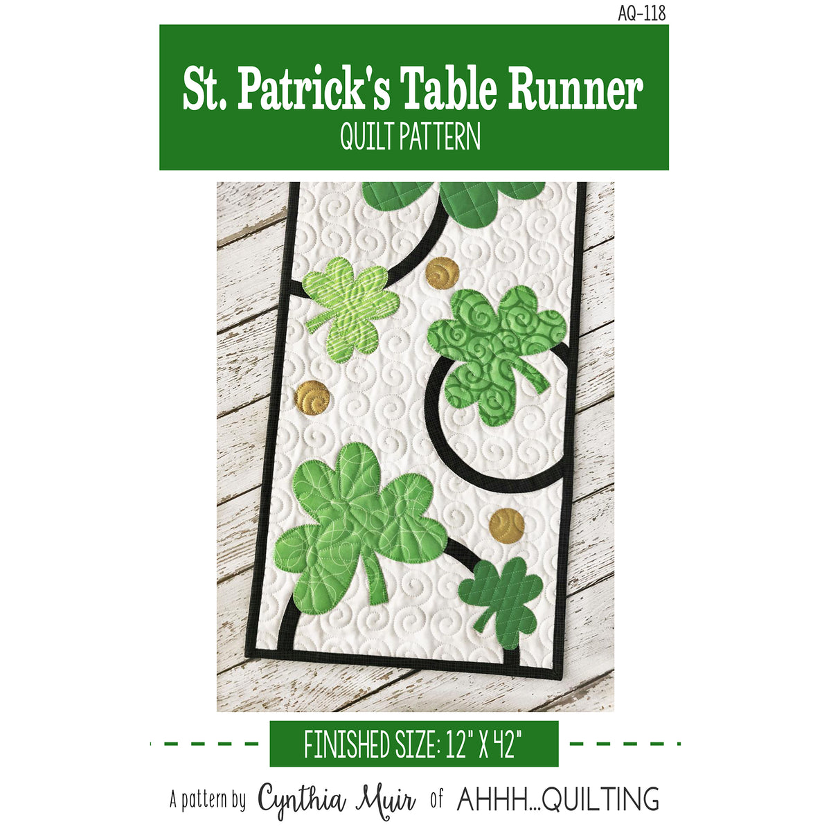 St. Patrick's Table Runner AQ-118e - Downloadable Pattern