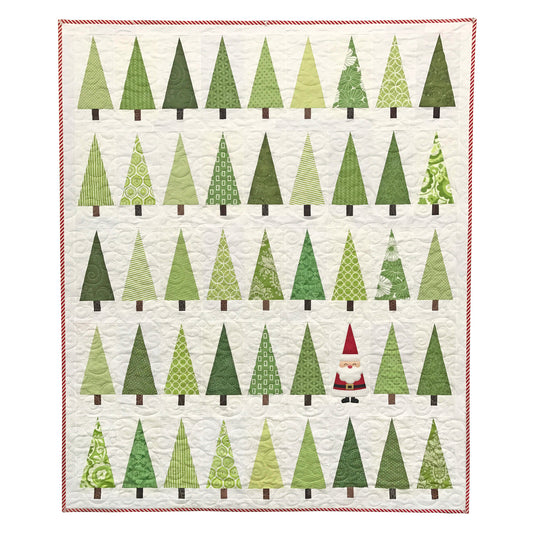 Santa in the Trees Quilt AQ-120e - Downloadable Pattern