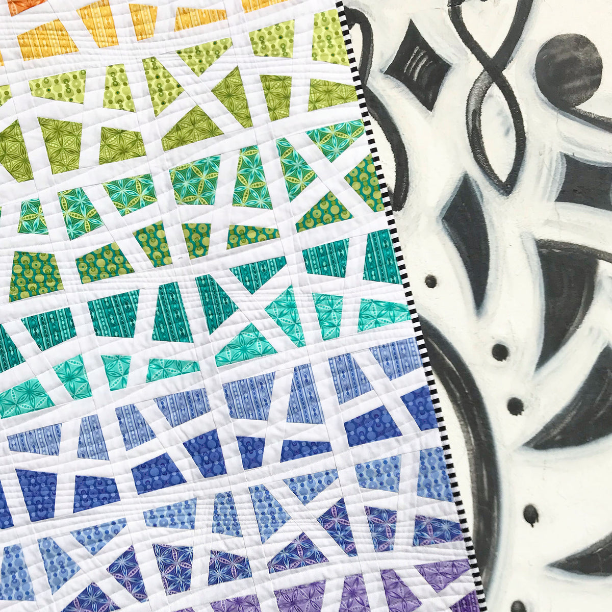 Chromatic Crackle Quilt AQ-126e - Downloadable Pattern