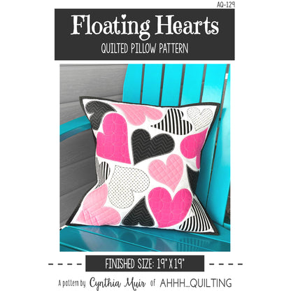 Floating Hearts Pillow AQ-129e - Downloadable Pattern