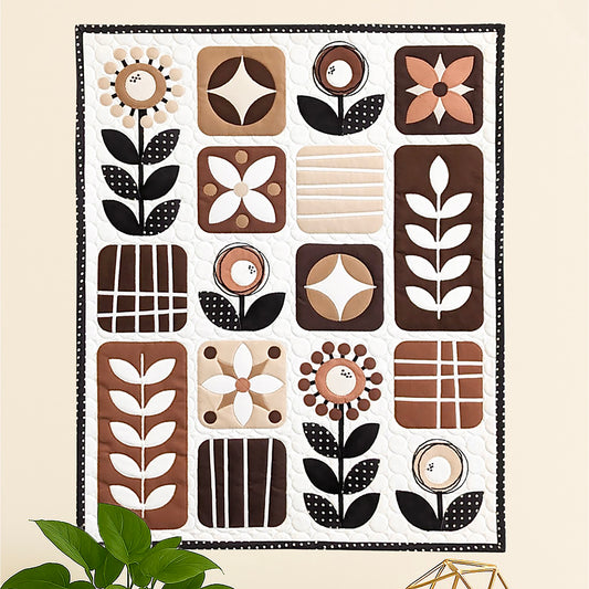 Boho Blossoms Mini Quilt AQ-142e - Downloadable Pattern