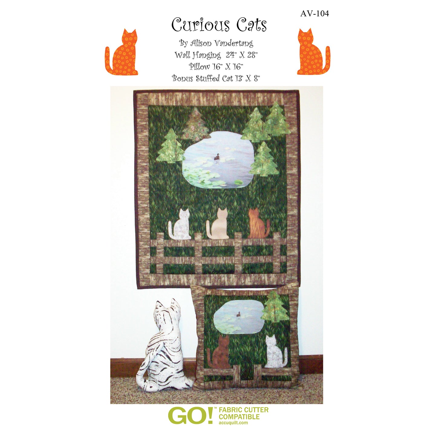 Curious Cats Quilt Pattern AV-104 - Paper Pattern