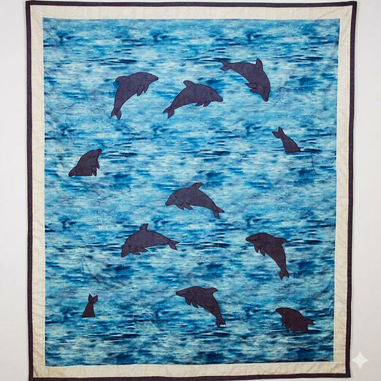 Paige's Dolphin Quilt Set AV-107e - Downloadable Pattern