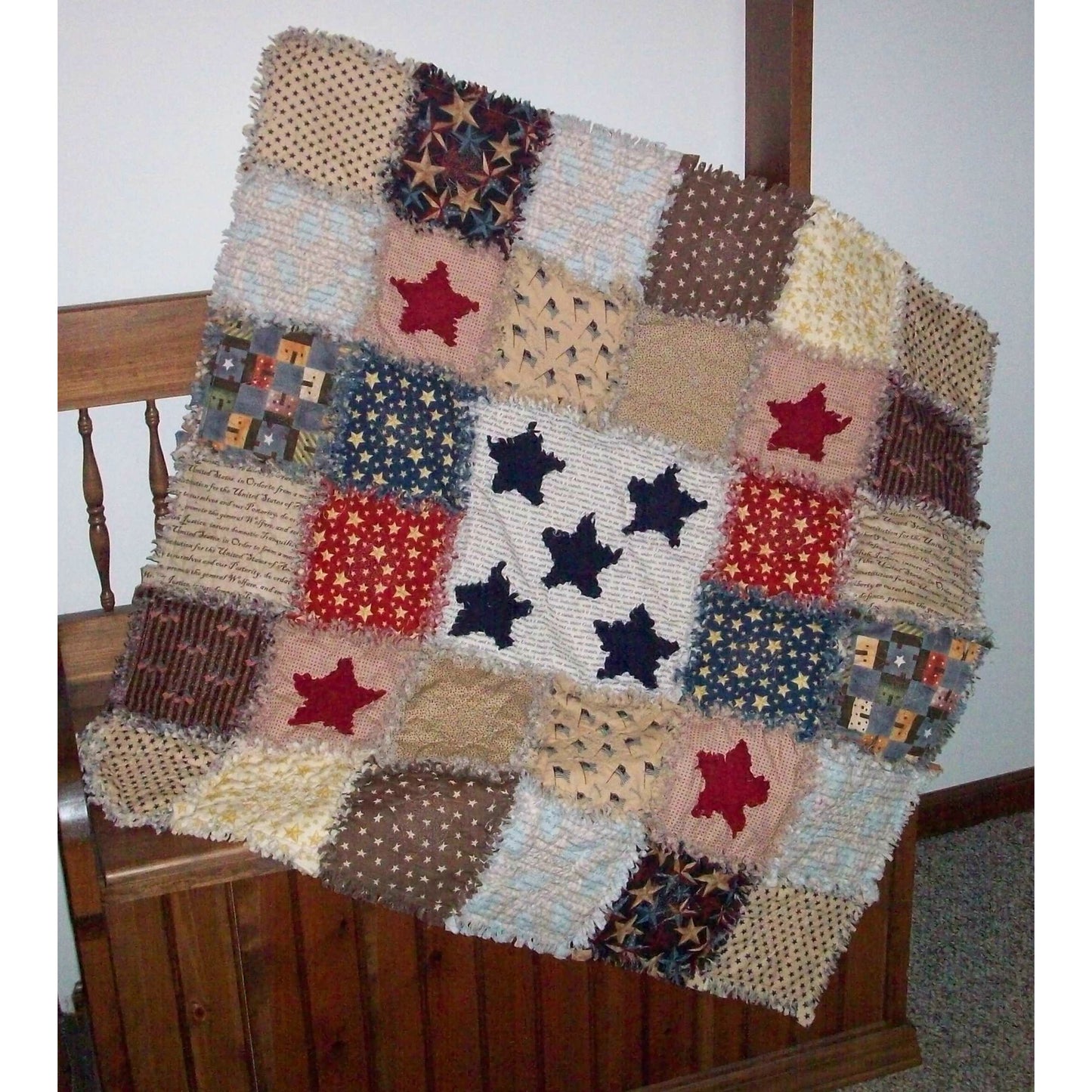 Raggedy Stars Quilt AV-110e - Downloadable Pattern