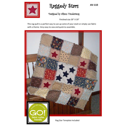 Raggedy Stars Quilt AV-110e - Downloadable Pattern