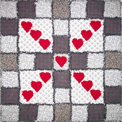 Raggedy Love Hearts Quilt Pattern AV-111w  - Wholesale Product