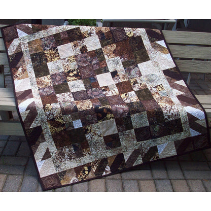 Chocolate Sunflowers Quilt AV-123e - Downloadable Pattern