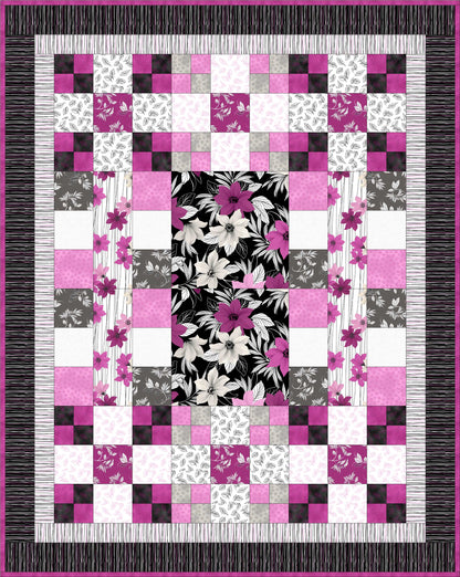 Lola's Bouquet Quilt & Pillow Set Pattern AV-136 - Paper Pattern