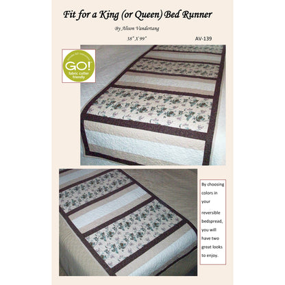 Fit for a King (or Queen) Bed Runner AV-139e - Downloadable Pattern