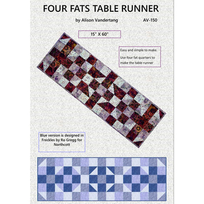 Four Fats Table Runner Pattern AV-150 - Paper Pattern