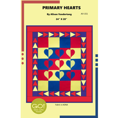 Primary Hearts Quilt Pattern AV-151w  - Wholesale Product