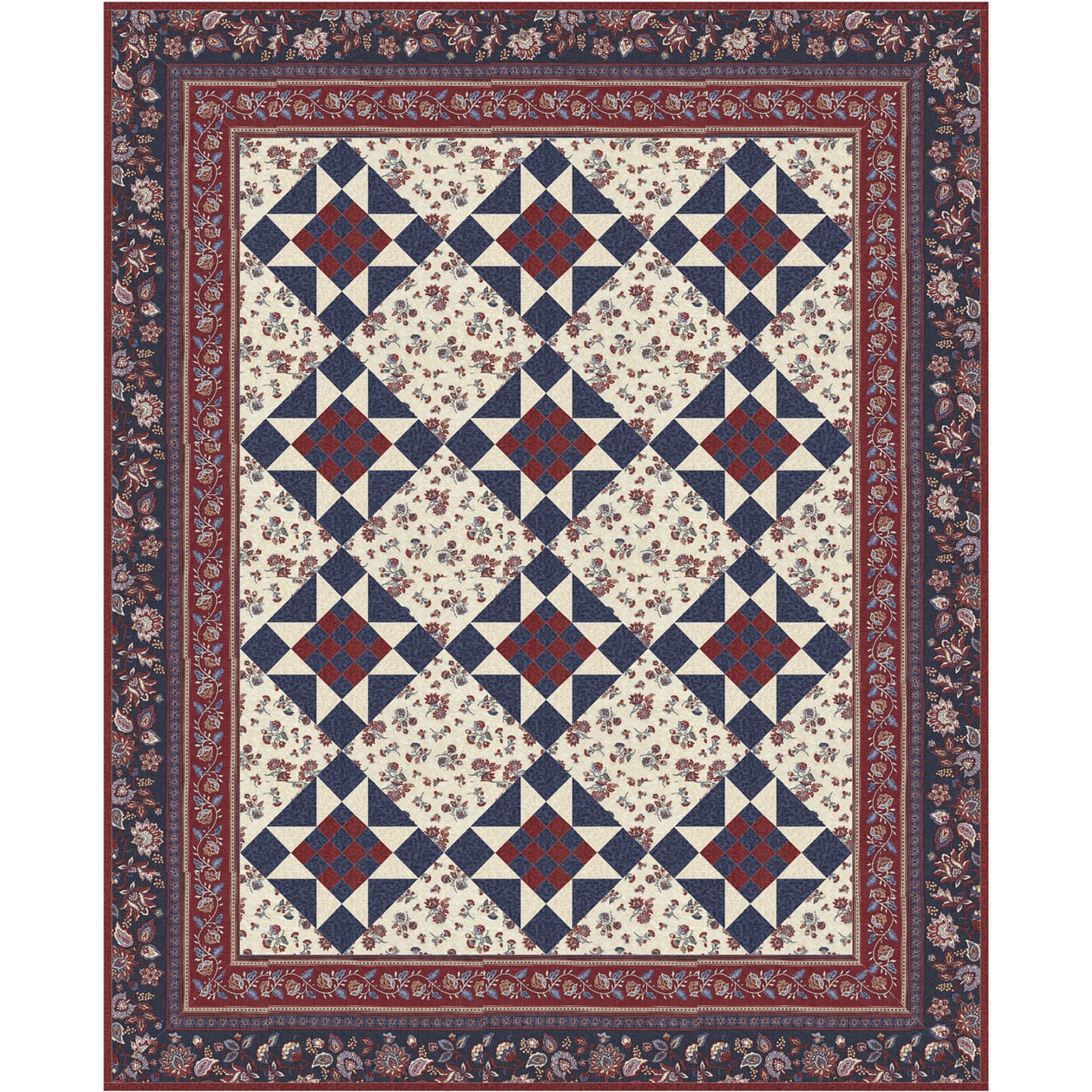 Americana Beauty Quilt Pattern AV-154 - Paper Pattern
