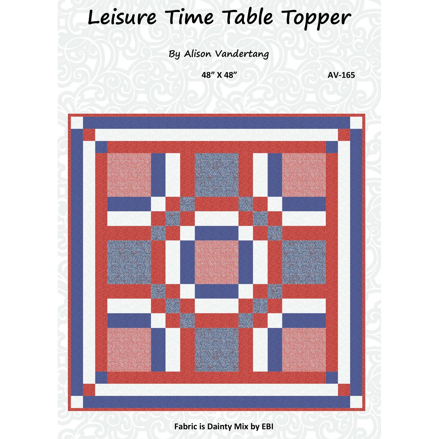 Leisure Time Table Topper Pattern AV-165 - Paper Pattern