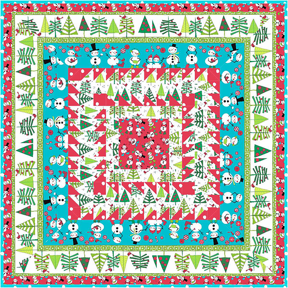 Snow Fun Quilt Pattern Snow Days are the Best Quilt AV-167e - Downloadable Pattern ...