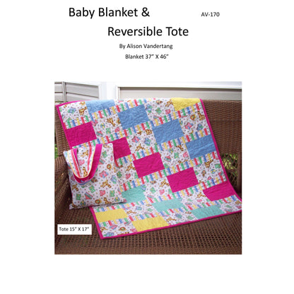 Baby Blanket & Reversible Tote Pattern AV-170 - Paper Pattern