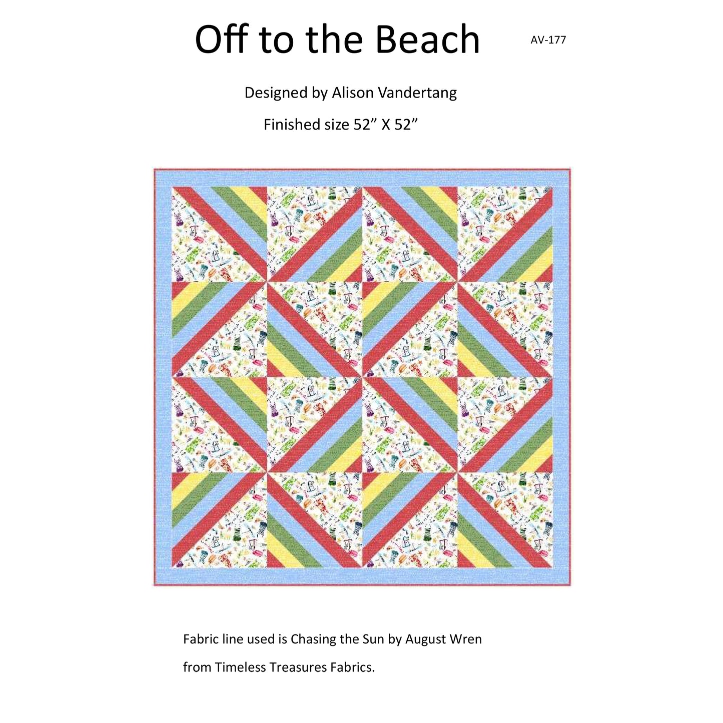 Off to the Beach Quilt AV-177e - Downloadable Pattern