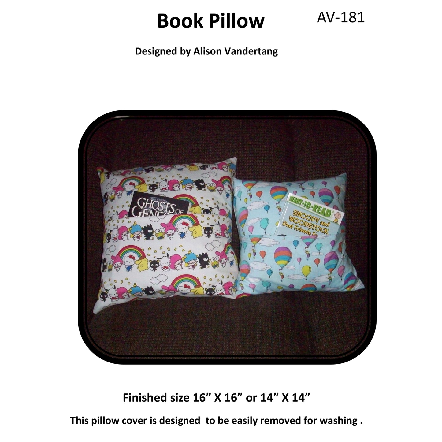 Book Pillow Pattern AV-181 - Paper Pattern