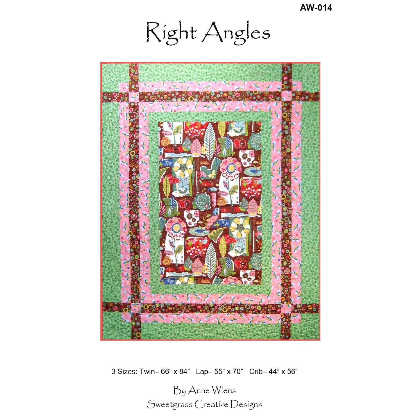 Right Angles Quilt Pattern AW-014 - Paper Pattern