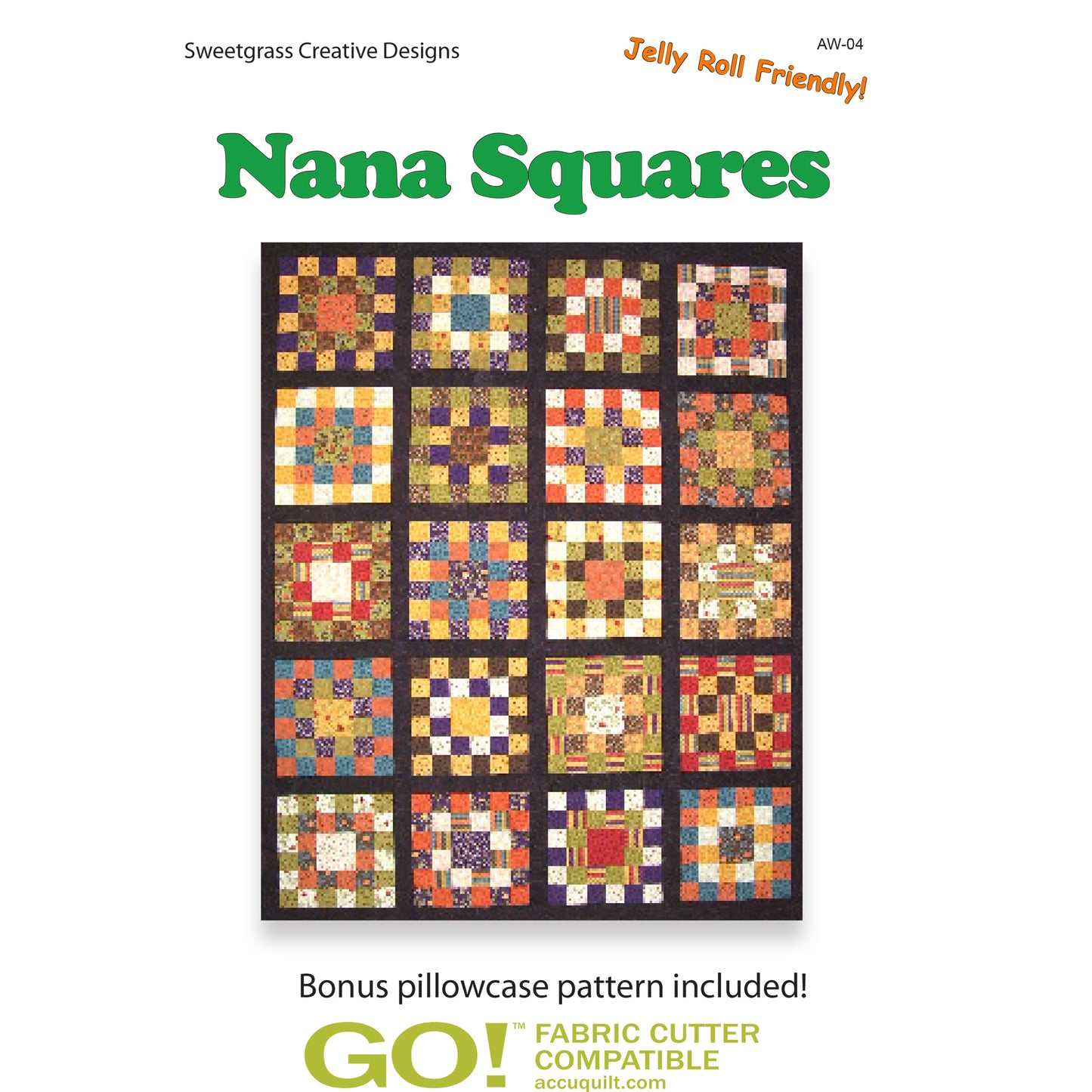 Nana Squares Quilt Pattern AW-04 - Paper Pattern