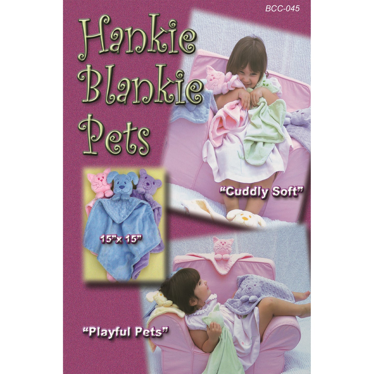Cover image of pattern for Hankie Blankie Pets lovies.