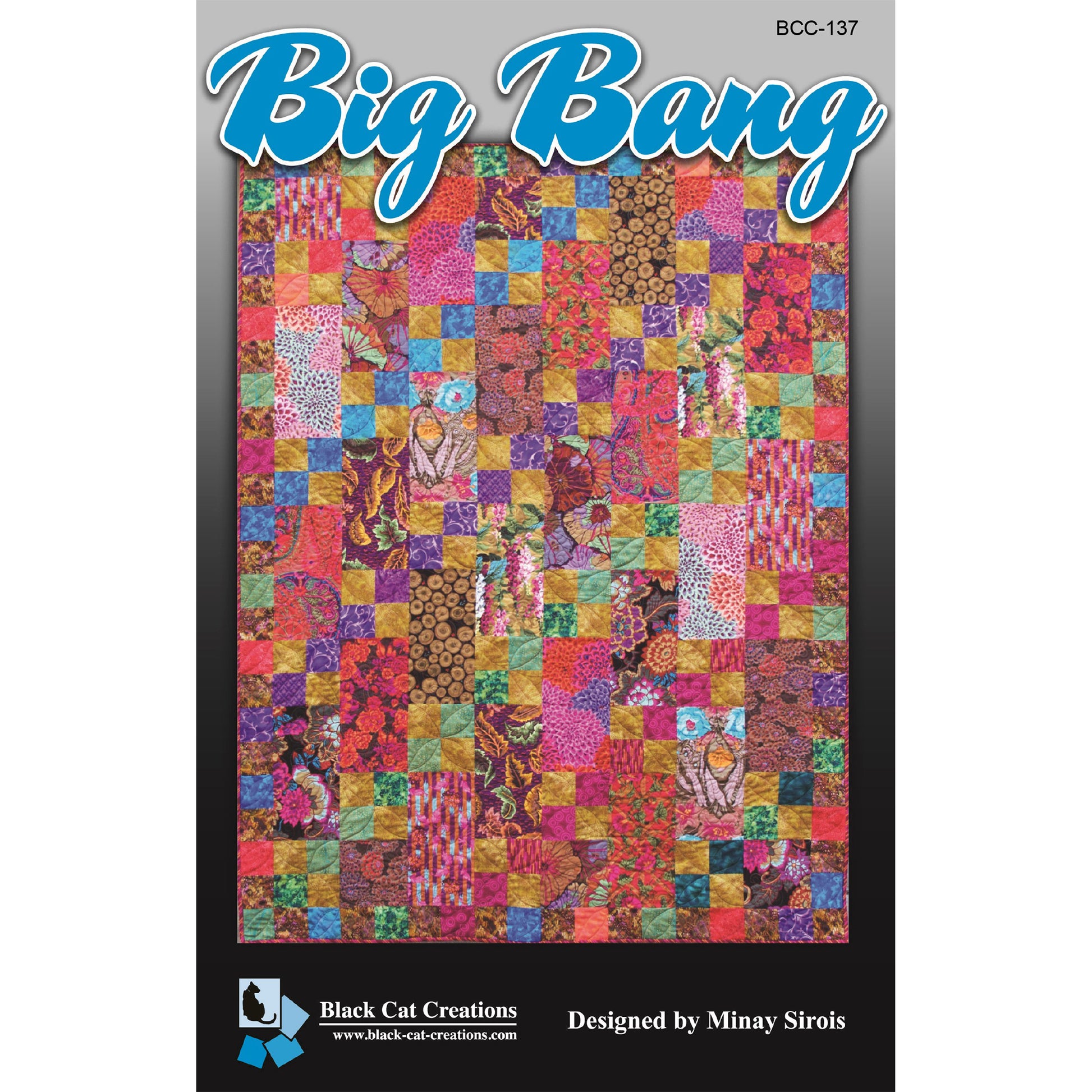 Cover image of pattern for Big Bang Quilt.