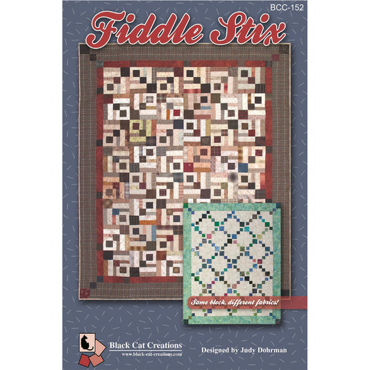 Cover image of pattern for Fiddle Stix Quilt.