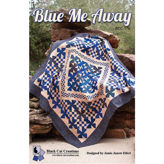 Cover image of pattern for Blue Me Away quilt.