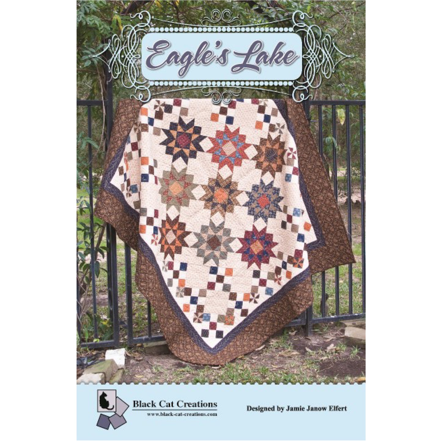 Cover image of pattern for Eagle's Lake quilt.