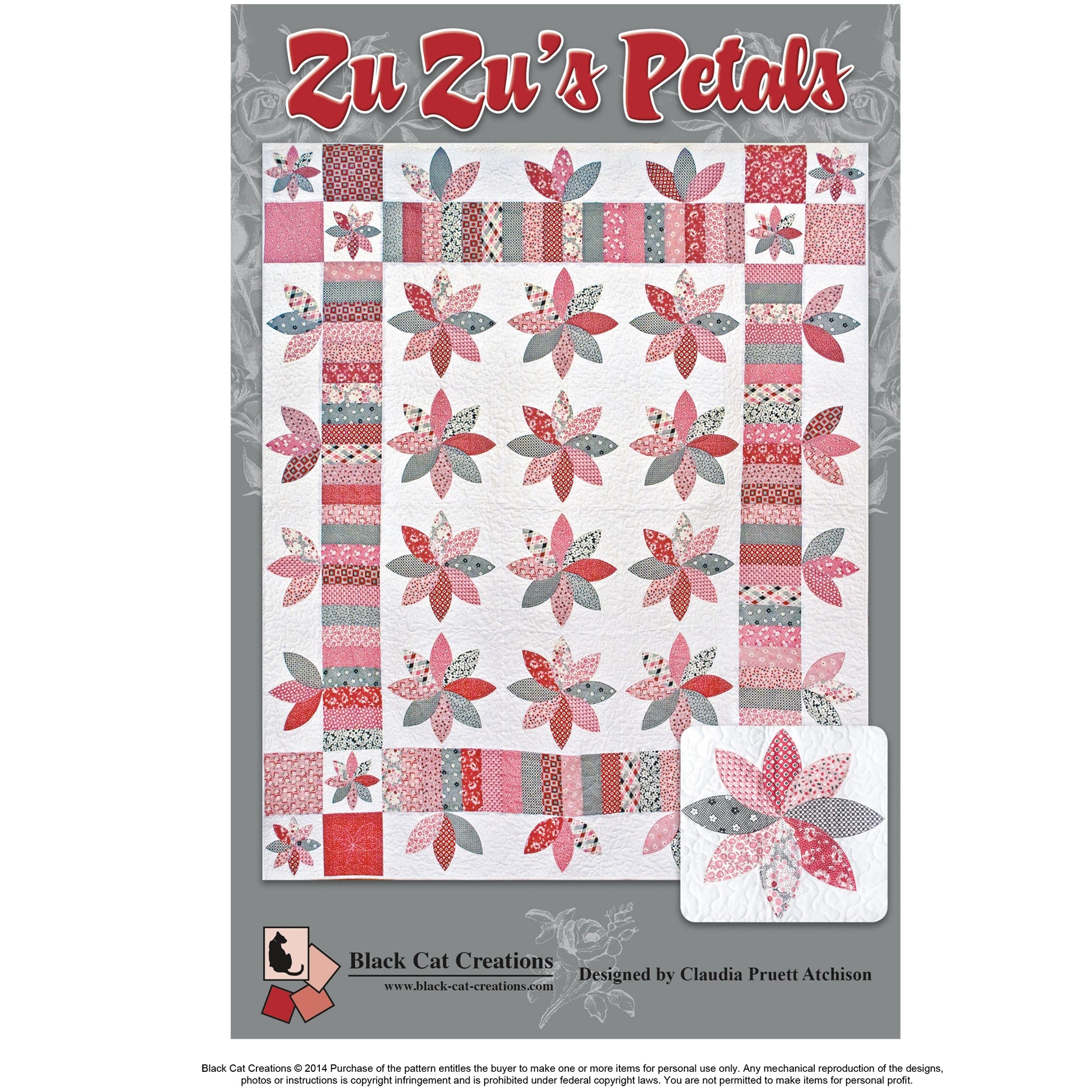 Cover image of pattern for Zu Zu's Petals quilt.